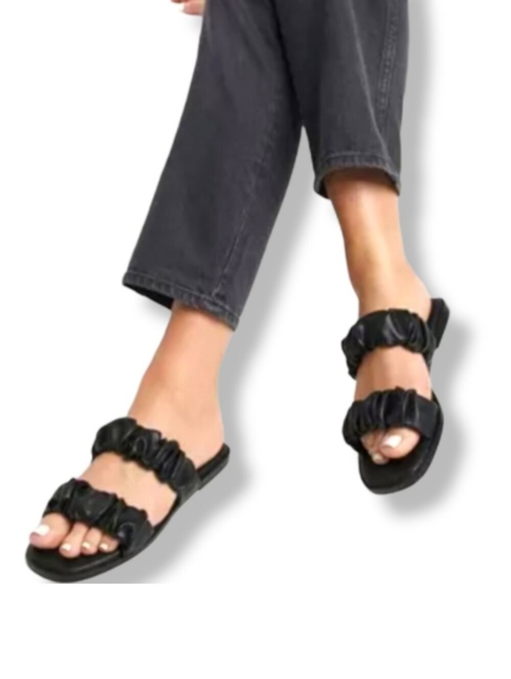 Soda Ruched Strap Sandal